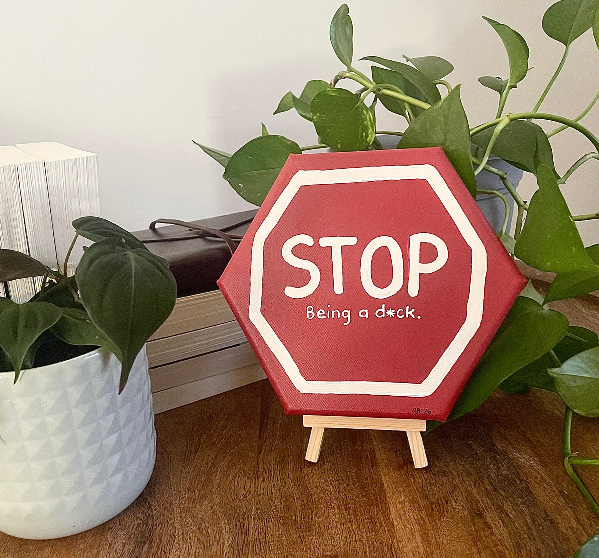 'Stop Your Hate' Canvas Painting