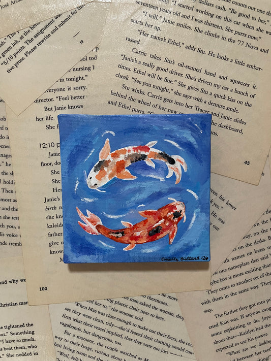 'Koi Fish' Canvas Magnet