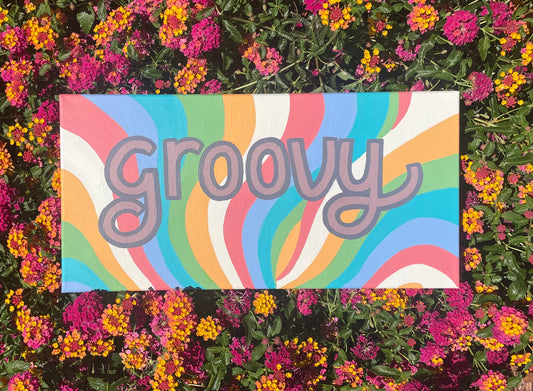 'Groovy' Canvas Painting