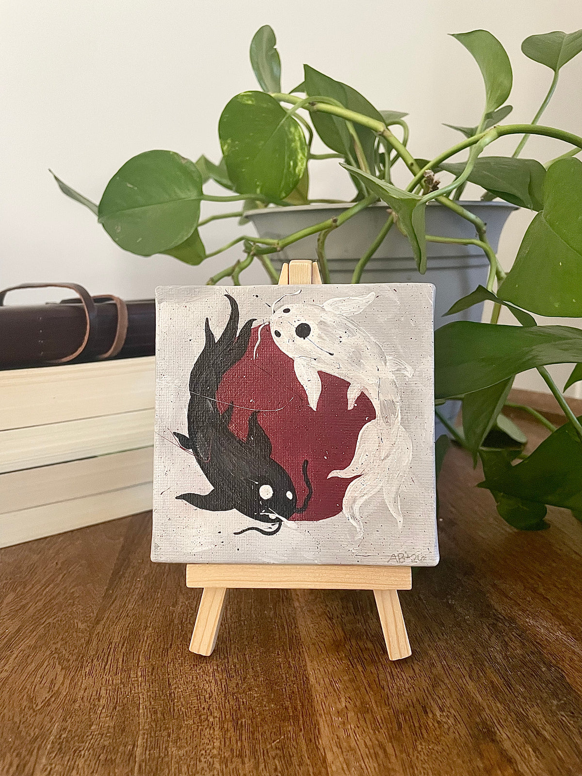 'Yin & Yang Koi' Canvas Painting