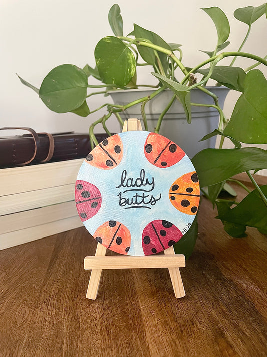 'Lady Butts' Canvas Magnet