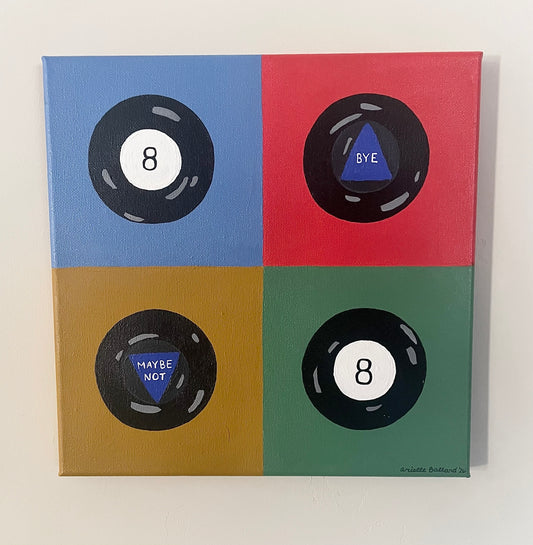 'Unlucky 8 Balls' Canvas Painting